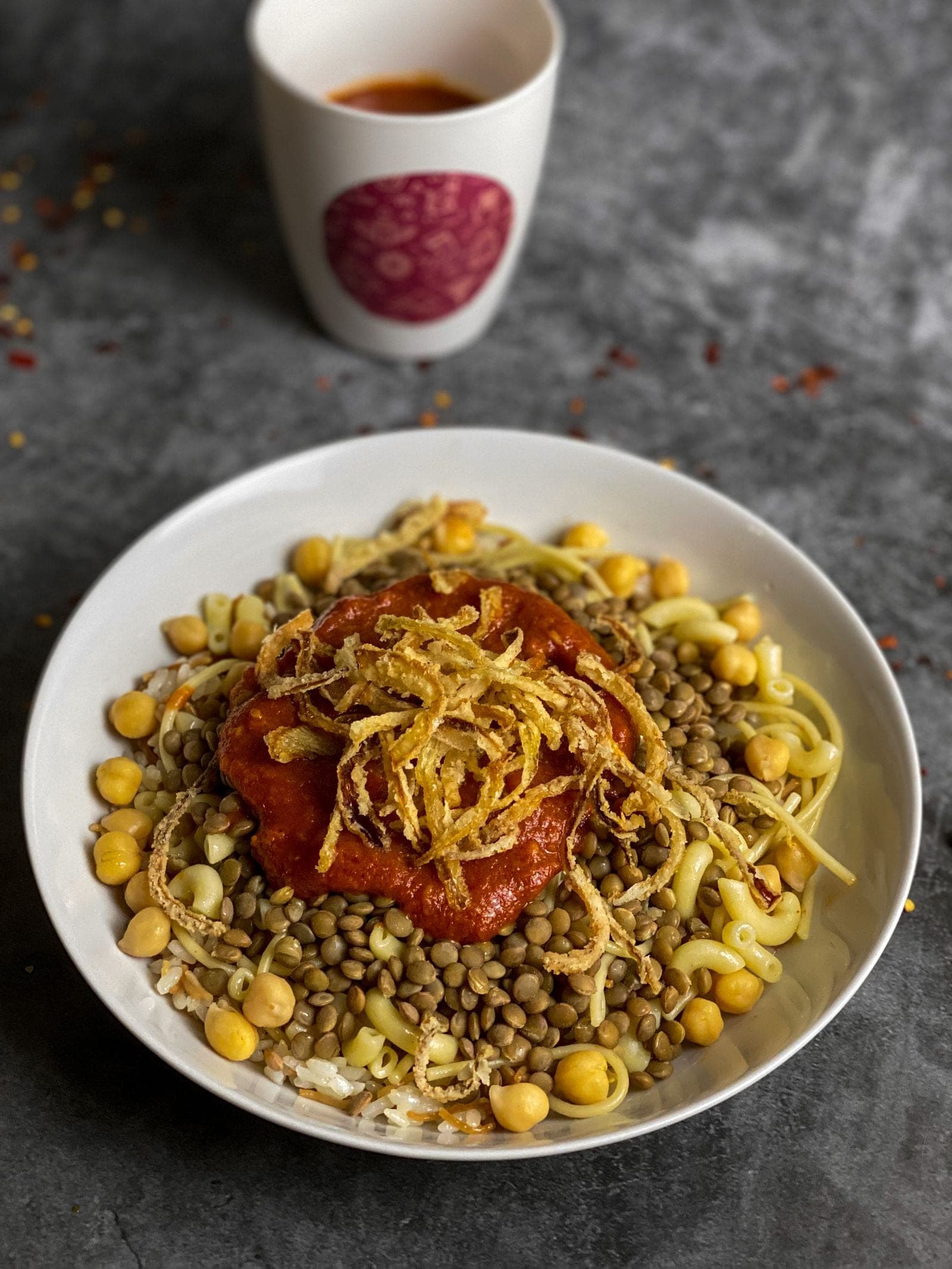 A plate of koshari