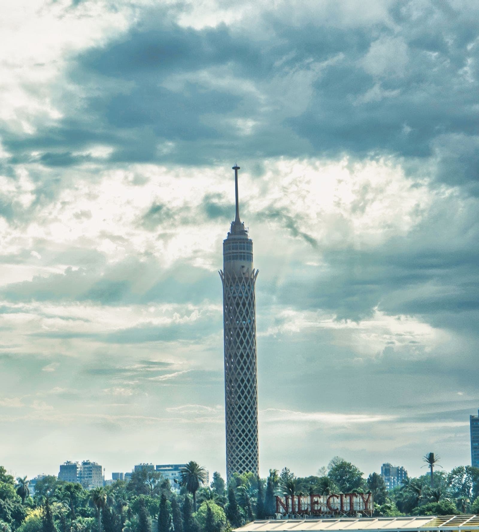 The Cairo Tower, where the lounge sits